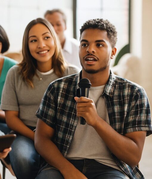 Group interaction at an in-person singles event